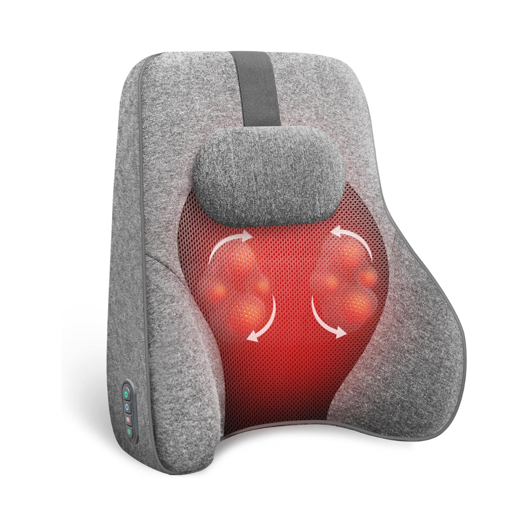 ComfyShiatsu™ - Shiatsu Back Massager with Heat Memory Foam