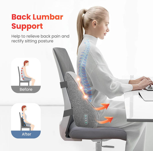 ComfyShiatsu™ - Shiatsu Back Massager with Heat Memory Foam